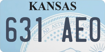 KS license plate 631AEO