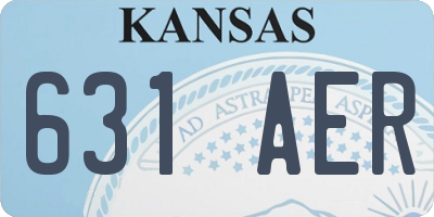 KS license plate 631AER