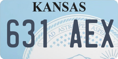KS license plate 631AEX