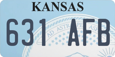 KS license plate 631AFB