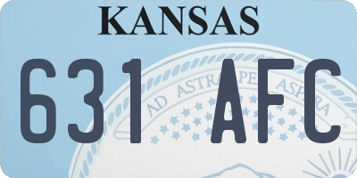 KS license plate 631AFC
