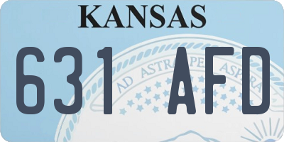 KS license plate 631AFD
