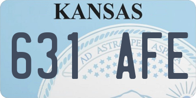 KS license plate 631AFE