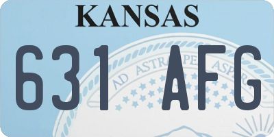 KS license plate 631AFG