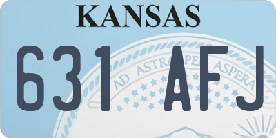 KS license plate 631AFJ