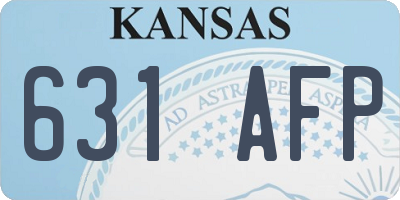 KS license plate 631AFP