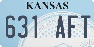 KS license plate 631AFT