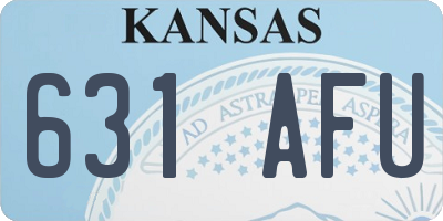 KS license plate 631AFU