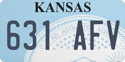 KS license plate 631AFV