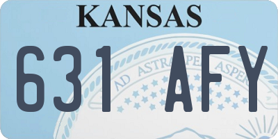KS license plate 631AFY