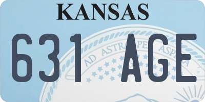 KS license plate 631AGE