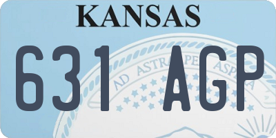 KS license plate 631AGP