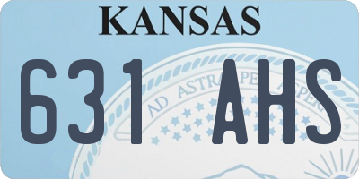 KS license plate 631AHS