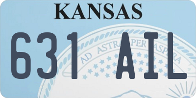 KS license plate 631AIL