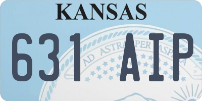 KS license plate 631AIP