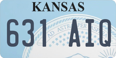 KS license plate 631AIQ