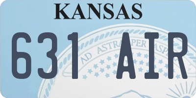 KS license plate 631AIR