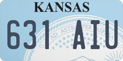 KS license plate 631AIU