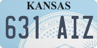 KS license plate 631AIZ