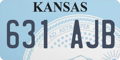 KS license plate 631AJB