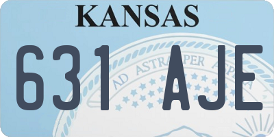 KS license plate 631AJE