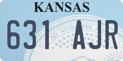 KS license plate 631AJR