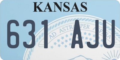 KS license plate 631AJU
