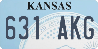 KS license plate 631AKG