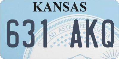 KS license plate 631AKQ