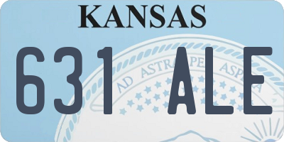 KS license plate 631ALE