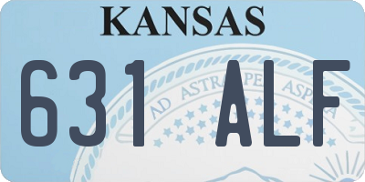 KS license plate 631ALF