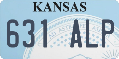 KS license plate 631ALP