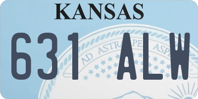 KS license plate 631ALW