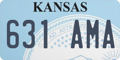 KS license plate 631AMA