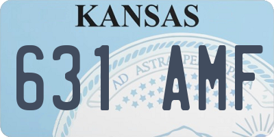 KS license plate 631AMF