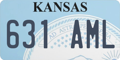 KS license plate 631AML