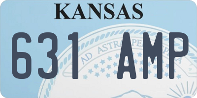 KS license plate 631AMP