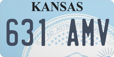 KS license plate 631AMV