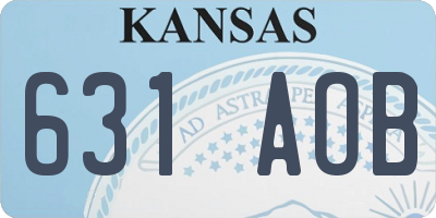 KS license plate 631AOB