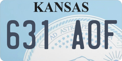 KS license plate 631AOF