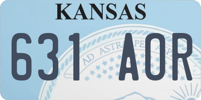KS license plate 631AOR
