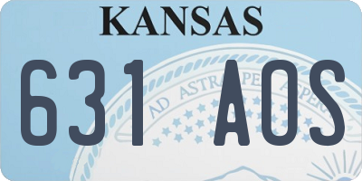 KS license plate 631AOS