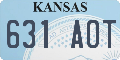 KS license plate 631AOT