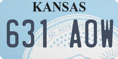 KS license plate 631AOW