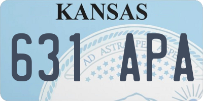 KS license plate 631APA