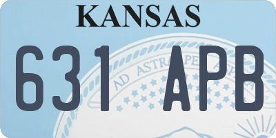KS license plate 631APB