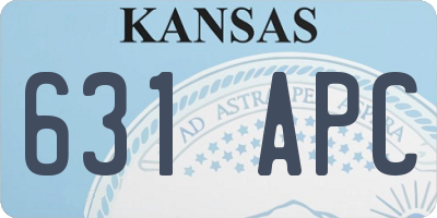 KS license plate 631APC
