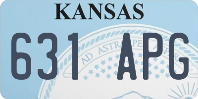 KS license plate 631APG