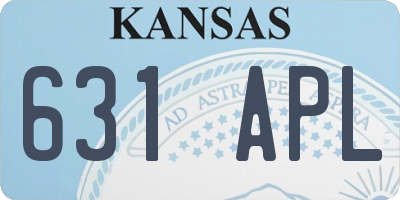 KS license plate 631APL