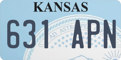 KS license plate 631APN